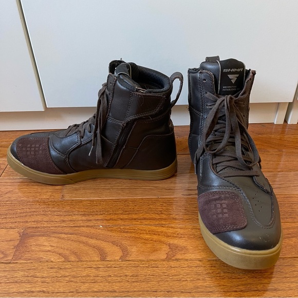 SHIMA Blake Motorcycle Shoes Leather Reinforced Street Riding Side Zipper 10 - Picture 2 of 12